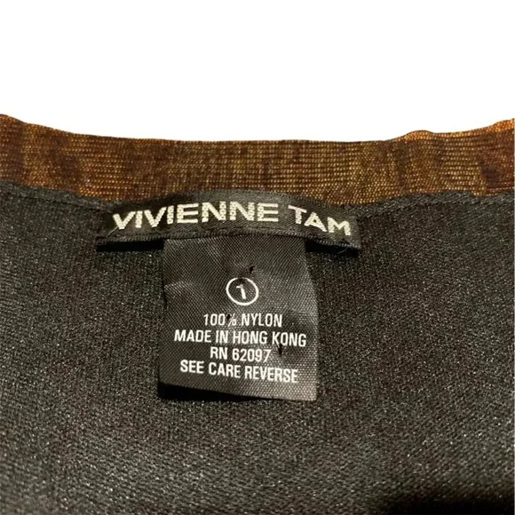 Rare Vintage 90s Vivienne Tam Embroidered Mesh Top- Size 1 - Picture 4 of 8